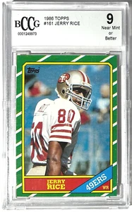 1986 Topps Jerry Rice RC #161 BCCG 9 Near Mint Or Better San Francisco 49ers HOF - Picture 1 of 2
