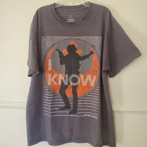 Camiseta de los Parques Disney Star Wars Han Solo "I Know" Camiseta Gris Para Hombre Talla Grande - Imagen 1 de 12