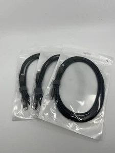 3 Pack USB-C to USB-C Male Cable 6ft Braided, PD 100W 5A, Fast Charging, Durable - Photo 1 sur 6