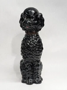 Vintage Wales Ceramic Dog Figurine Black French Poodle Made in Japan ~ COIN BANK - Picture 1 of 19