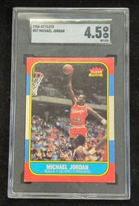 1986 Fleer Michael Jordan #57 Rookie RC HOF SGC 4.5  - Chicago Bulls Basketball - Picture 1 of 14