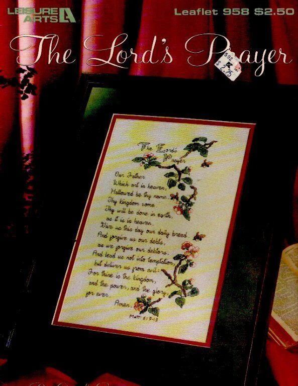 VTG 1990 LEISURE ARTS CROSS STITCH THE LORD'S PRAYER BY CAROL EMMER - Image 1 of 1