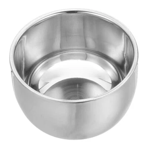 Stainless Steel Shaving Bowl Travel Convenient Mug Mens Accessories - Picture 1 of 12