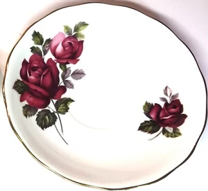 Queen Anne Fine Bone China Saucer (only) Roses- England - 5-1/2" diameter H 76 9 - Picture 1 of 3