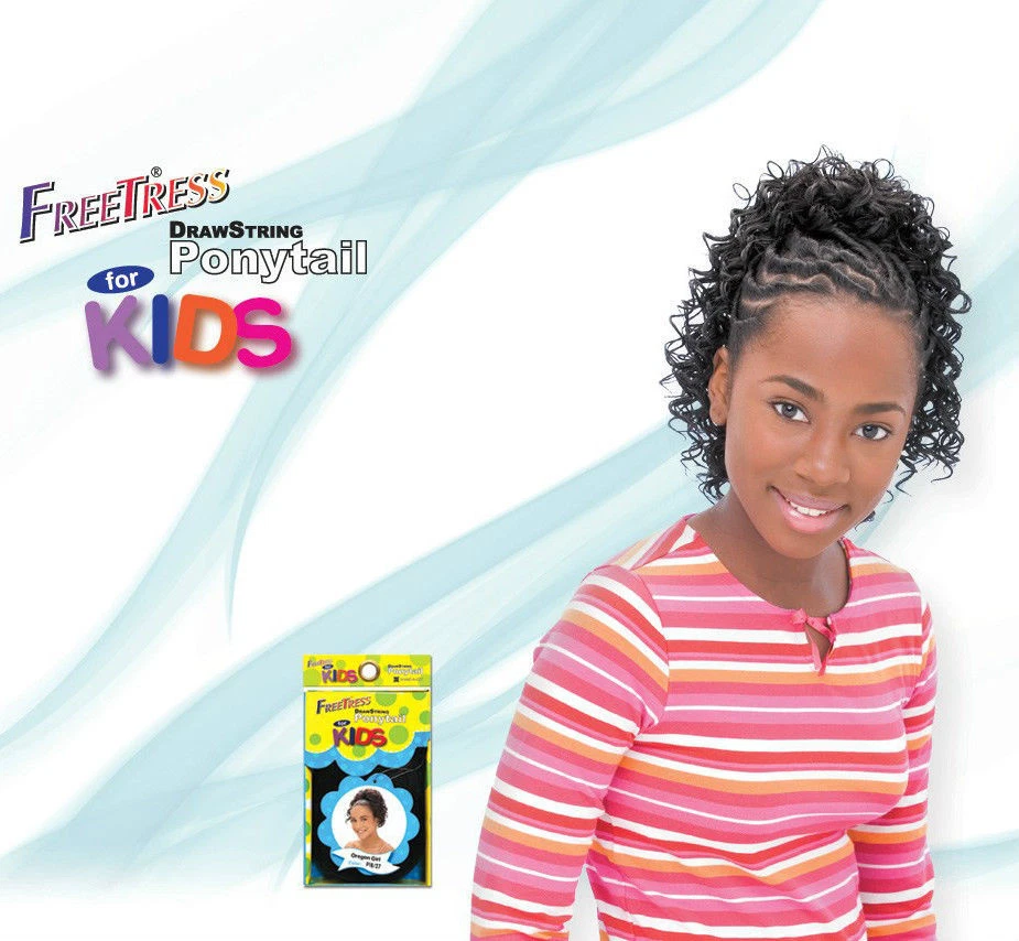 NEW DEEP FREETRESS DRAW STRING PONYTAIL FOR KIDS NEW DEEP CURL PATTERN - Image 1 of 1