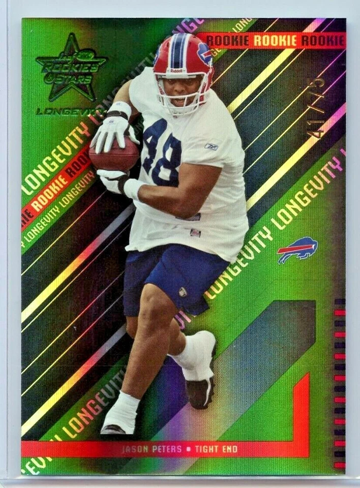 Jason Peters 2004 Leaf Rookies & Stars LONGEVITY ESMERALDA/75 💎 Eagles  Foto 1 de 1