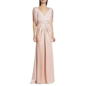 NWT Theia V-Neck Satin Gown - size 6 - Picture 1 of 10
