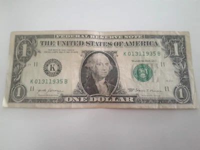 January 31st, 1935 (K01311935B) 2017 $1 Fancy Serial Number Birthday Note - Image 1 of 2