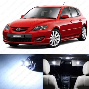 Paquete de 10 luces interiores LED blancas para Mazda 3 MS3 2004-2009 + HERRAMIENTA DE PALANCA - Imagen 1 de 8
