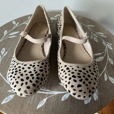 Isaac Mizrahi 7.5 Leopard Print Ballerina Flats Shoes Slip On Beige Black EUC - Image 1 of 4