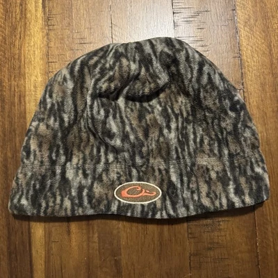 NEW DRAKE WATERFOWL SYSTEMS WINDPROOF FLEECE CAMO LOGO BEANIE SKULL CAP - Image 1 of 2