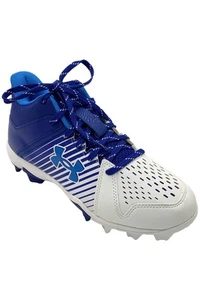 Under Armour Men's Leadoff Mid RM Baseball Cleat Royal/White - Picture 1 of 3