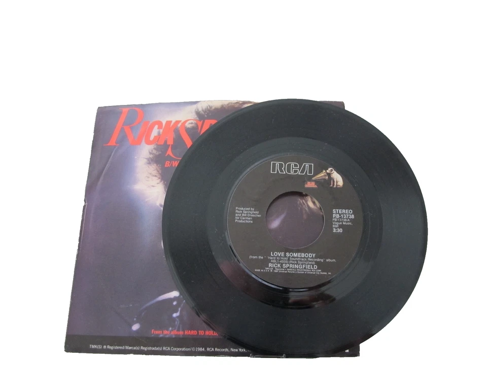 45 RECORD - RICK SPRINGFIELD - LOVE SOMEBODY - Image 1 of 1
