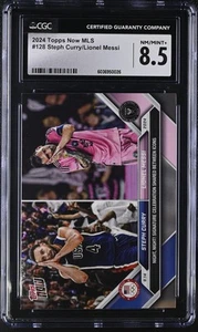 2024 Topps Now MLS Steph Curry/Lionel Messi #128 CGC 8.5 - Picture 1 of 2