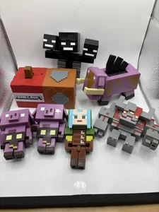Lotto di 7 action figure Minecraft Nether Legends leader cinghiale maiale set giocattolo - Foto 1 di 5