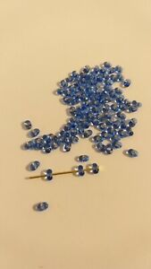 Preciosa Farfalle Glas Perlen Blau mit Silbereinzug 4 x 2,7 mm 10g 