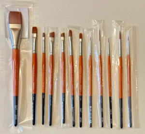Kingart Radiant All-Purpose Multi-Media Assorted Brush Set, 12 Piece / NEW! - Picture 1 of 5