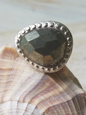 Anillo Fantasía Pirita Plata Esterlina Silpada Talla 7.5 RETIRADO R2936 Foto 1 de 4