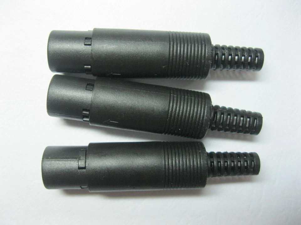 8 Stück 4 Pin Mini DIN Klinkenstecker mit Kunststoffgriff Neu - Bild 1 von 1