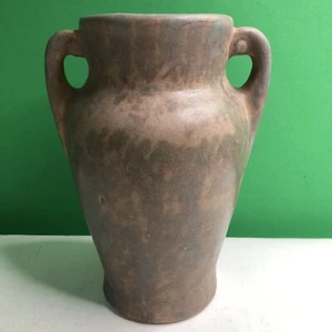 Brush McCoy 1930s Vintage Art Deco Pottery Mottled Brown Ceramic Vase - Picture 1 of 9