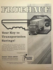 Remolques Fruehauf llave para el transporte ahorro anuncio impreso vintage 1961 - Imagen 1 de 4