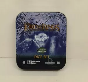 EL SEÑOR DE LOS ANILLOS JUEGO DE DADOS COMBATE HEXADECIMAL DIENTES DE SABLE JUEGOS DE COLECCIONISTA ESTAÑO - Imagen 1 de 2