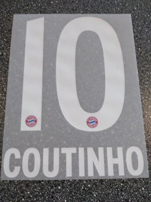 MARKENLOS Original FC Bayern München Flock Home 2020/2021 Nr. 10 Coutinho Kinder