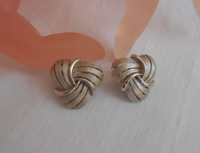 ORECCHINI firmati TRIFARI metallo colore argento trifanium - Immagine 1 di 4