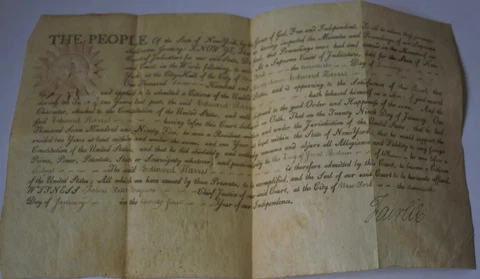 1797 RARE Citizenship Paper Signed by Revolutionary War Officer NY JAMES FAIRLIE Cover