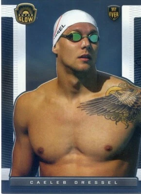 2021 Super Glow Sports Inaugural CAELEB DRESSEL 1st Ever Base Silver Card #12 - Image 1 of 2