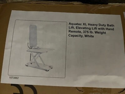 Aquatec Invacare XL высокопрочное кресло для ванной подъема сиденья пульт дистанционного управления 1573862 - Изображение 1 из 3