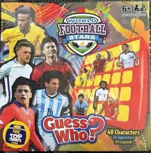 Hasbro: Guess Who? World Football Stars Board Game Free Top Trumps Card Inc - Picture 1 of 4