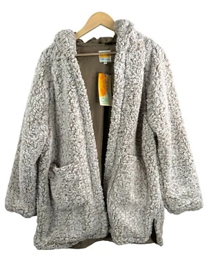 C&C California Plush thick Sherpa Open Oversized cardigan grunge 90s Y2K sz M - Image 1 of 4