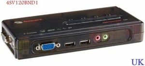 Avocent SwitchView 100 Series 4 Port USB Desktop KVM Switch w/ Audio Cables - Picture 1 of 4