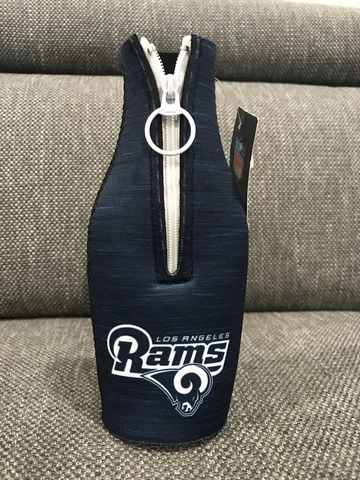 NFL Football Beer Bottle Collapsible Holder Cooler LOS ANGELES RAMS Koozie Cover