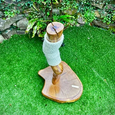 cat scratching tree, natural luxury cat furniture handmade from oak & sisal - Image 1 of 4