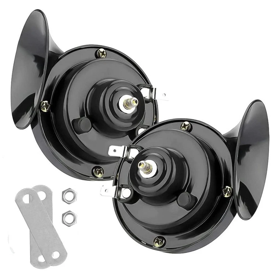 2X 12V Elektrisch-Schnecken 300DB Klang Hupe Lufthorn Laut Horn Auto Fanfare LKW - Bild 1 von 4