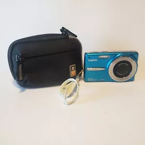Blue Sanyo VPC-X1250 12.1MP Digital Camera Works!! NO BATTERY - Picture 1 of 3
