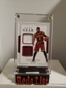 2016 National Treasures Game Gear Dual Patch 1/75 Kyrie Irving 1 Of 1 Mavs FHOF 