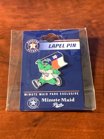 Houston Astros Minute Maid Park Exclusive Orbit Mascot Texas Flag Label Pin 🔥 Cover