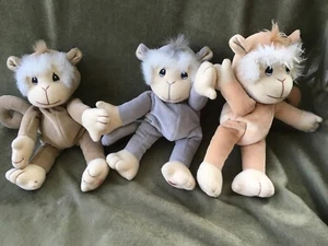 1998 Precious Moments TENDER TAILS Monkey Joined Trio Plüsch - Bild 1 von 5