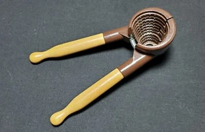Vintage Schwerlast Nussknacker Hand Kegel Zange Pekannüsse Walnüsse Holzgriffe Neu - Bild 1 von 2
