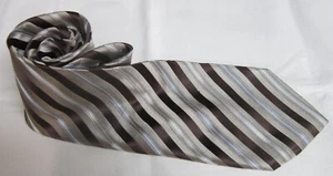 New Concepts by Claiborne Neck Tie Brown Stripe Silk 3.5" x 60" - Picture 1 of 2