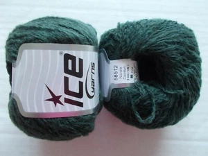 Nuvola Comfort wool yarn by Ice Yarns, dark green, lot of 2, (190 yds ea) - Picture 1 of 2