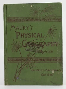 Maury's Physical Geography Rivised 1893 Color Maps Charts & B/W Engravings - Picture 1 of 12