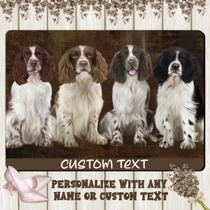 Springer Spaniel Hund Fußmatte personalisiert rutschfeste Haustier Türmatte Indoor Neu mit Etikett - Bild 1 von 50