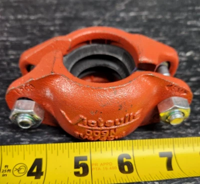 Victaulic Grooved 1-1/4" Coupling Style 009n L01209NPE0 Violet EDPM Gasket #365 - Image 1 of 3