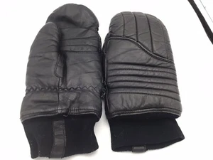 Vintage Mens GORDINI 1970s Mittens Leather Winter Gloves Large K4 - Picture 1 of 4