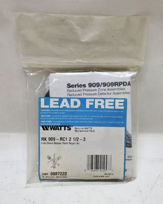 WATTS RK 909-RC1 2 1/2-3 First Check Rubber Parts Repair Kit - Image 1 of 4