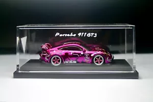 Hot Wheels Porsche 911 GT3 Pink Spectraflame CUSTOM MADE With Display Case - Picture 1 of 9